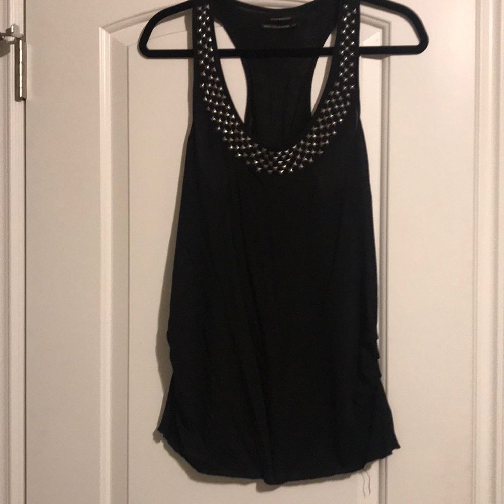 Club Monaco studded black tank sz M